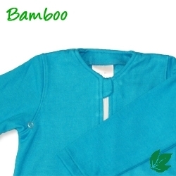 Bamboe babyslaapzak lente/herfst – aqua S - Afbeelding 2
