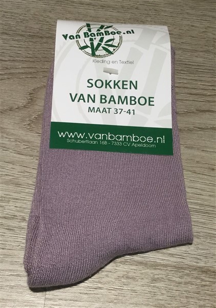 Bamboe sokken met verdikte zool maat 37-41 lila - Afbeelding 2