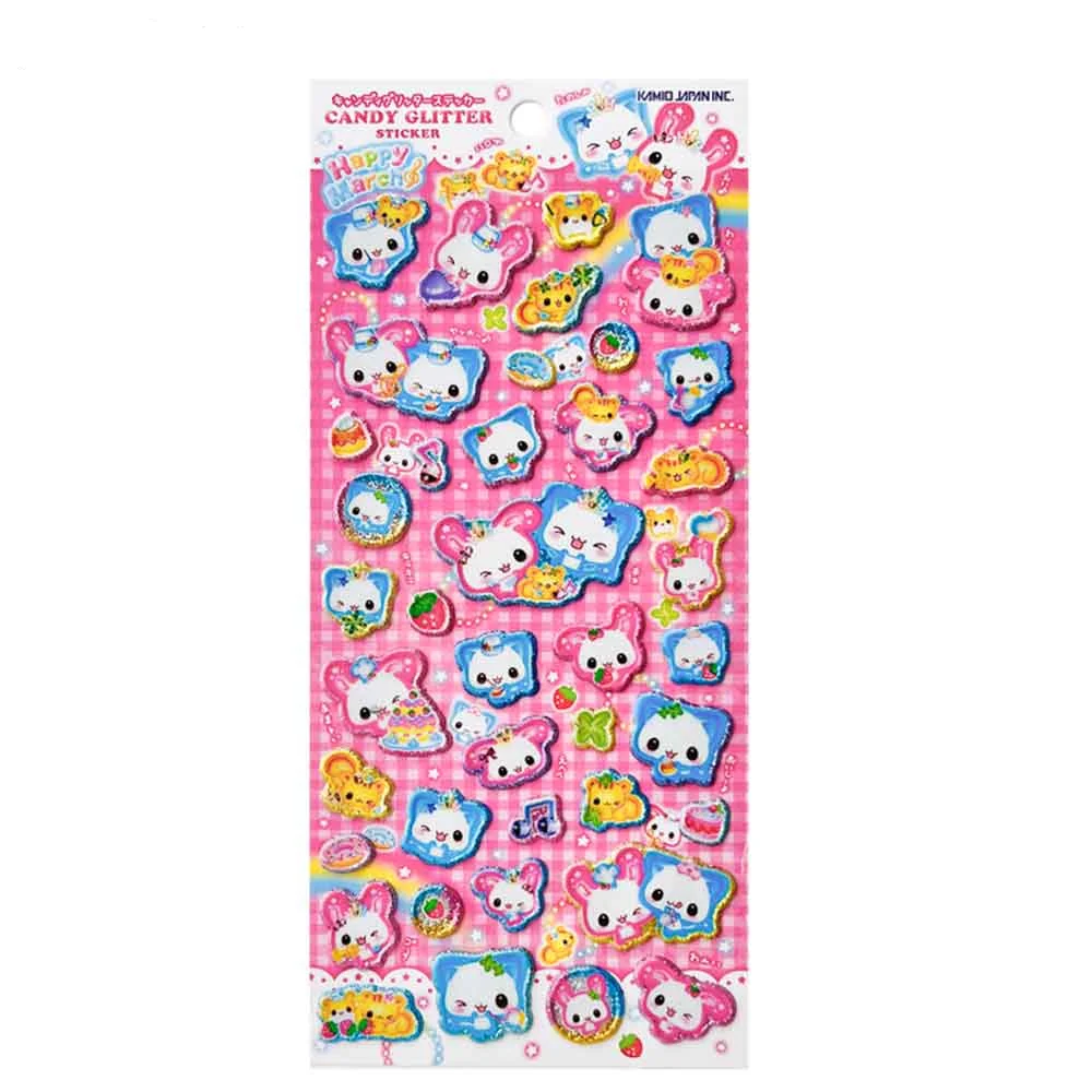 Puffy Glitter Stickervel - Happy March - Afbeelding 2