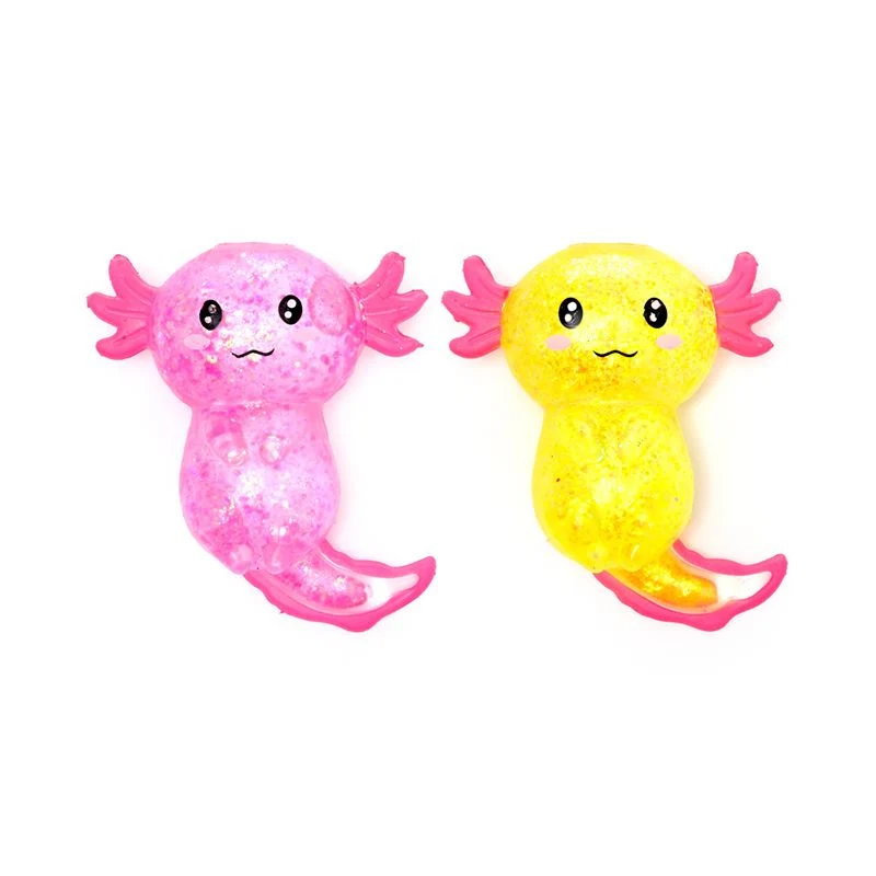 Stretch Glitter Axolotl Stress Toy - Kies je kleur - Afbeelding 2
