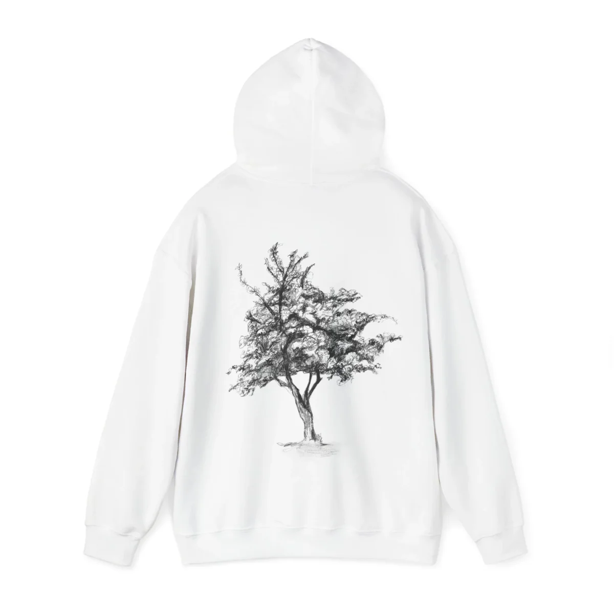 Zwarte Hoodie met boom tekening - Afbeelding 6