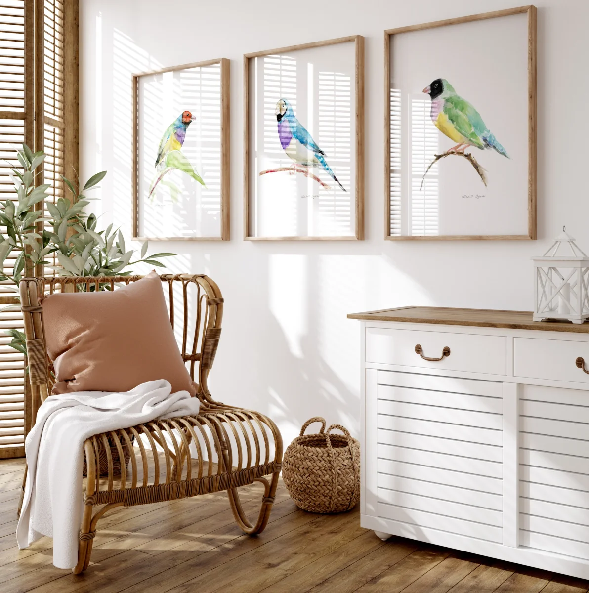 Gouldamadine Vink Kunst Prints set van 3 - Afbeelding 7