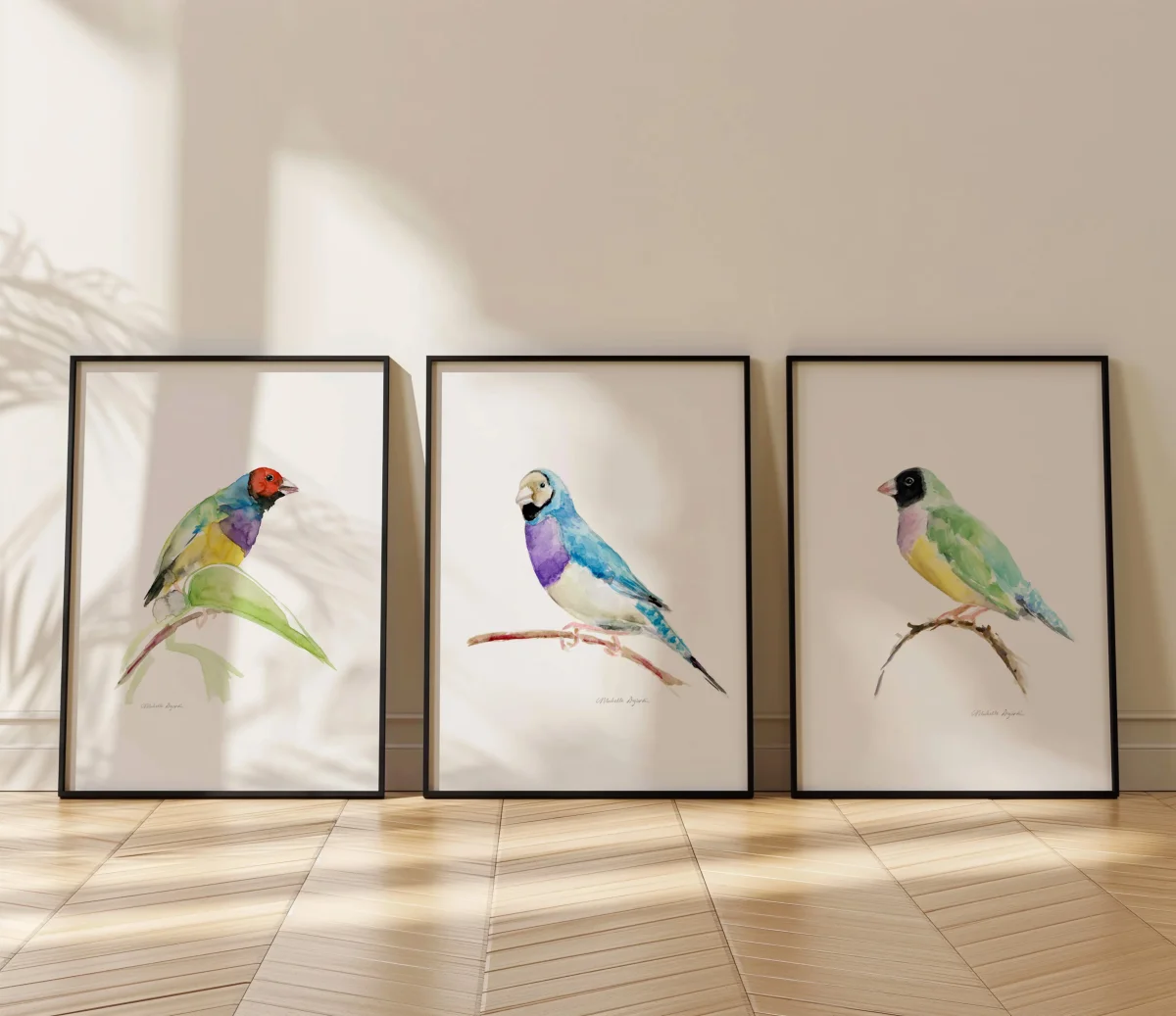 Gouldamadine Vink Kunst Prints set van 3 - Afbeelding 8