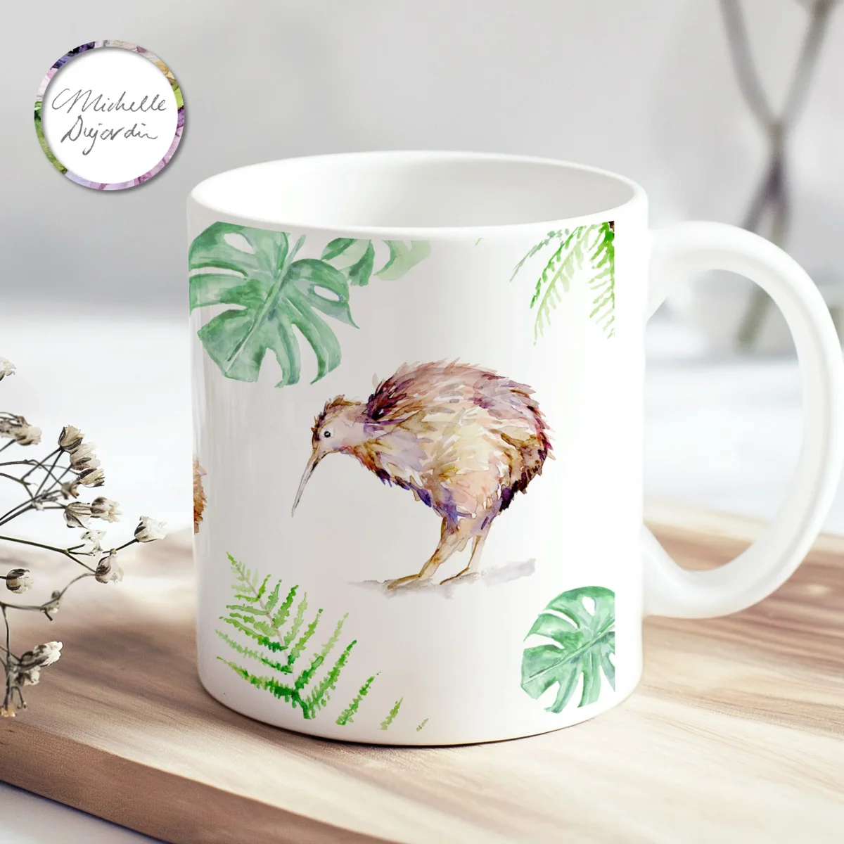Mok met kiwi vogel familie - Afbeelding 2