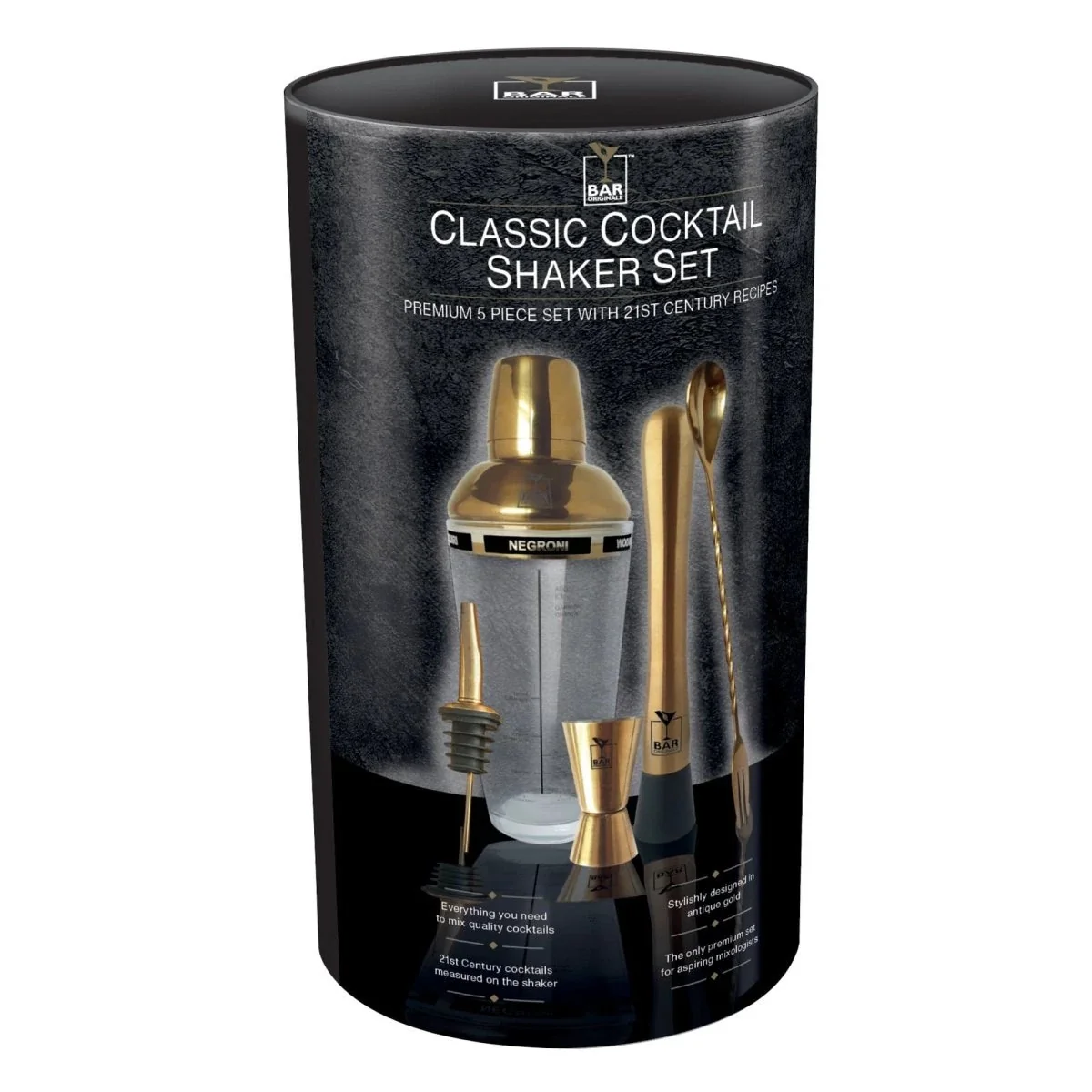 Klassieke Cocktail Shaker Set - Glas - Bar Originale - Afbeelding 5