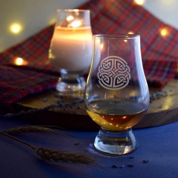 Whiskyglas Gegraveerd met Celtic - Glencairn Crystal Scotland - Afbeelding 3